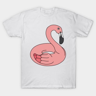 Pink Flamingo Pool Floatie T-Shirt